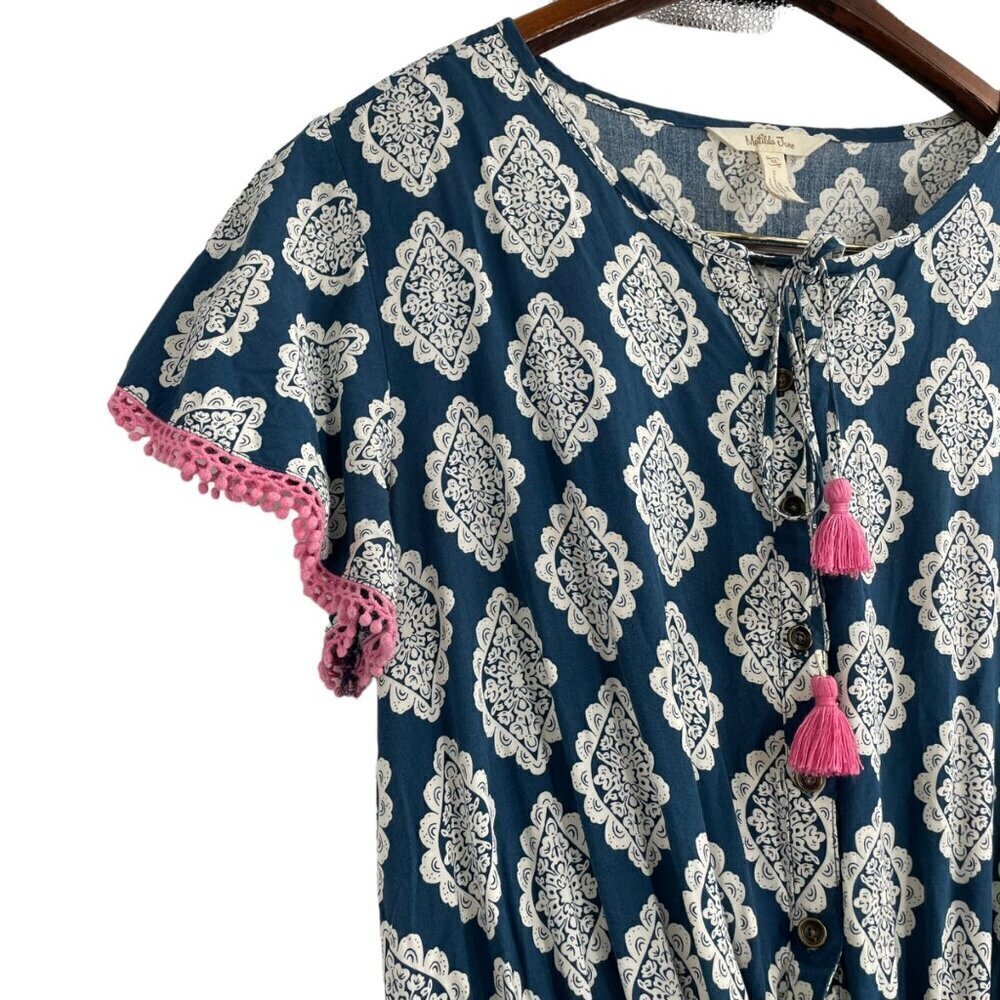 Matilda Jane Brilliant Daydream On The Fringe Romper Womens Size Medium Tassel - Picture 4 of 11